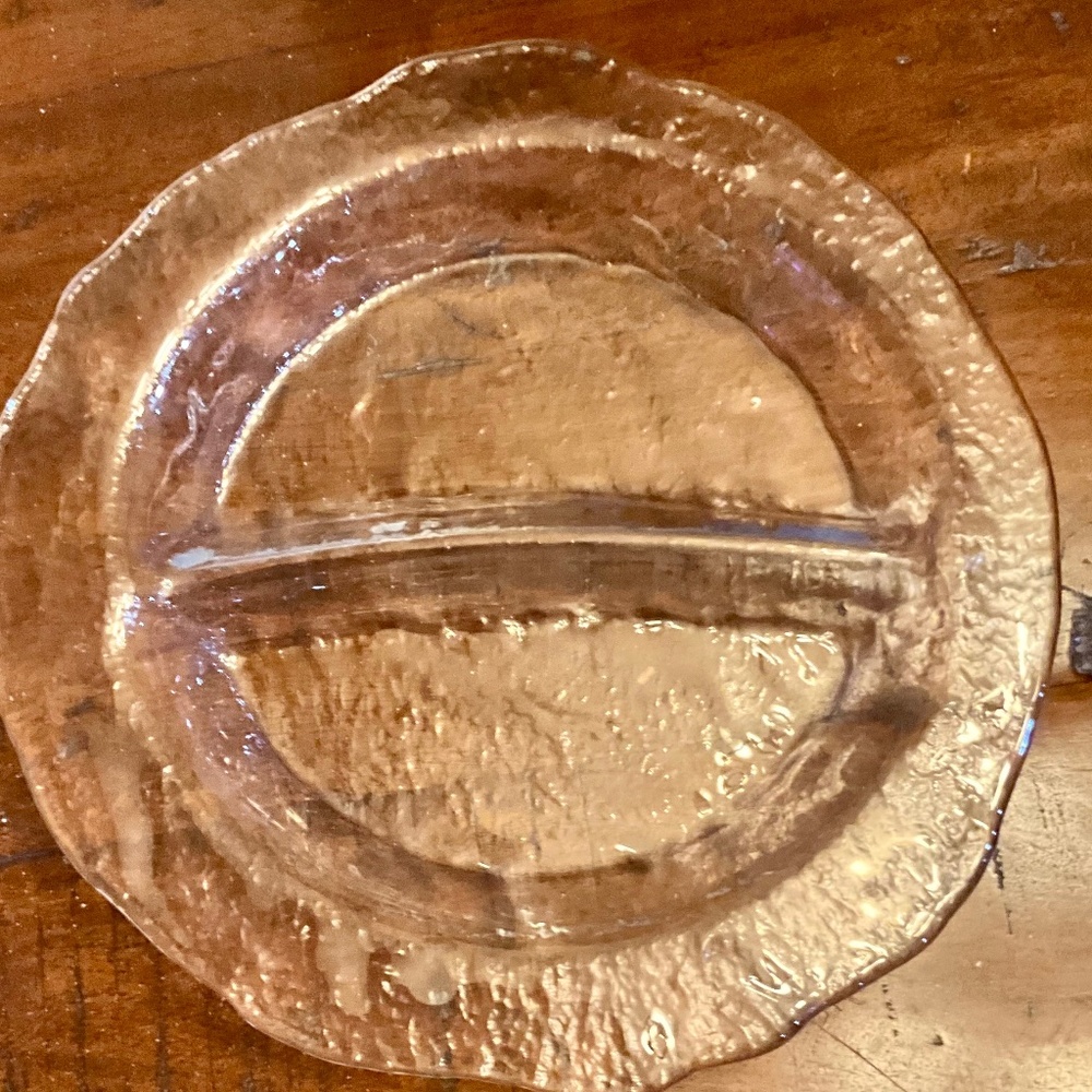 3 Unique Elegant Hand Blown Glass Vintage Serving Pieces - Picture 9 of 10